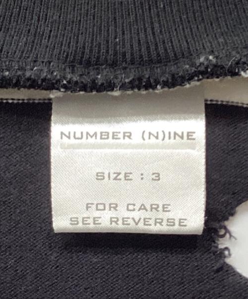 NUMBER (N)INE（ナンバーナイン）NUMBER (N)INE (ナンバーナイン) 長袖カットソー ブラック×ホワイト サイズ:3の古着・服飾アイテム