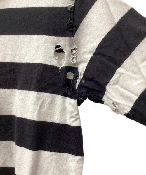 NUMBER (N)INE（ナンバーナイン）NUMBER (N)INE (ナンバーナイン) 長袖カットソー ブラック×ホワイト サイズ:3の古着・服飾アイテム