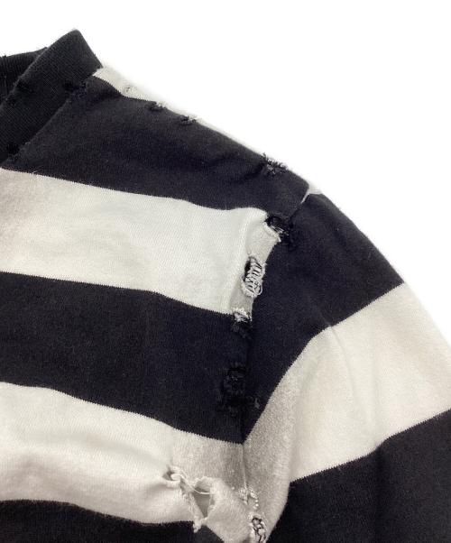 NUMBER (N)INE（ナンバーナイン）NUMBER (N)INE (ナンバーナイン) 長袖カットソー ブラック×ホワイト サイズ:3の古着・服飾アイテム