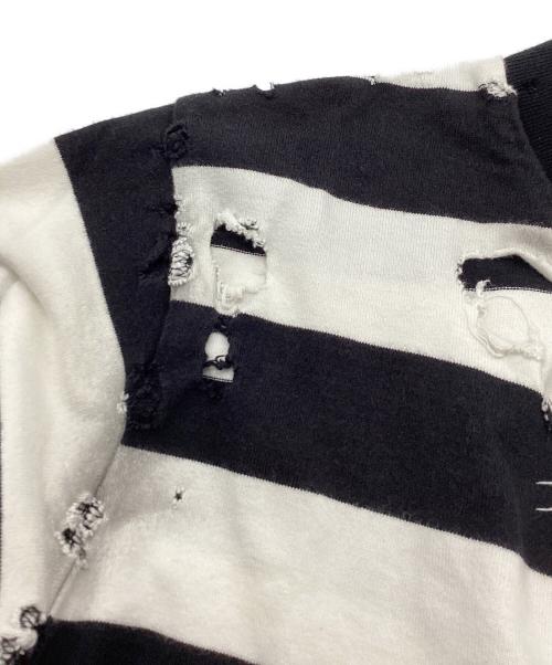 NUMBER (N)INE（ナンバーナイン）NUMBER (N)INE (ナンバーナイン) 長袖カットソー ブラック×ホワイト サイズ:3の古着・服飾アイテム