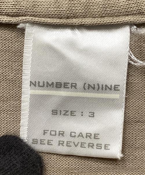 NUMBER (N)INE（ナンバーナイン）NUMBER (N)INE (ナンバーナイン) 半袖カットソー タイム期  モントリオール ベージュ サイズ:3の古着・服飾アイテム