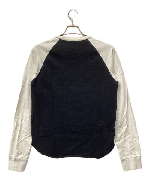 NUMBER (N)INE（ナンバーナイン）NUMBER (N)INE (ナンバーナイン) ラグランダメージカットソーTHE HIGH STREETS（ハイスト期）  ブラック×ホワイト サイズ:2の古着・服飾アイテム