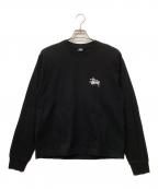 stussyステューシー）の古着「長袖カットソー」｜ブラック