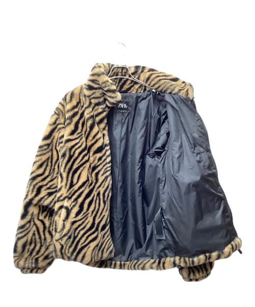 ZARA（ザラ）ZARA (ザラ) フェイクファーボンバージャケット レオパード サイズ:Lの古着・服飾アイテム