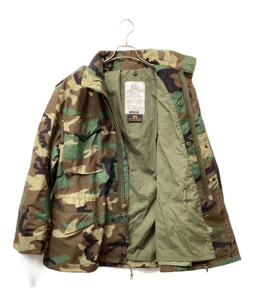 ALPHA（アルファ）ALPHA (アルファ) M-65 cold weater field coat グリーン×ブラウン サイズ:MEDIUM REGULARの古着・服飾アイテム