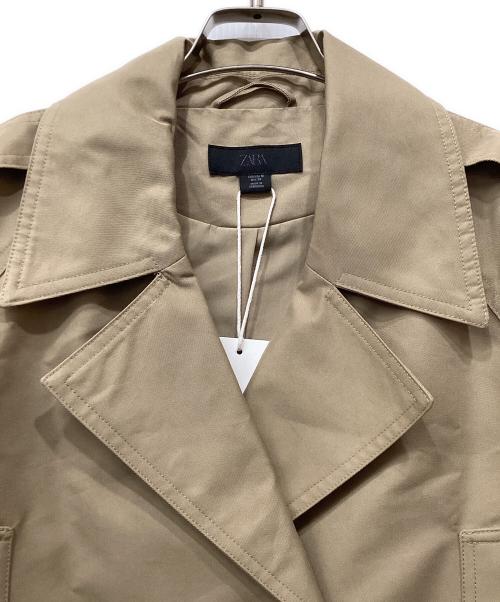 ZARA（ザラ）ZARA (ザラ) ショートダブルブレストトレンチコート ベージュ サイズ:Mの古着・服飾アイテム