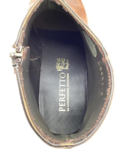 Perfetto（ペルフェット）Perfetto (ペルフェット) チャッカーブーツ ブラウン サイズ:8の古着・服飾アイテム