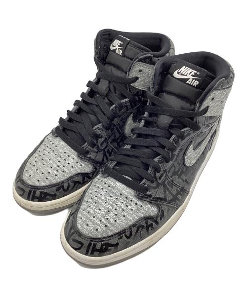 NIKE（ナイキ）NIKE (ナイキ) AIR JORDAN 1 RETRO HIGH OG REBELLIONAIRE グレー×ブラック サイズ:US9の古着・服飾アイテム