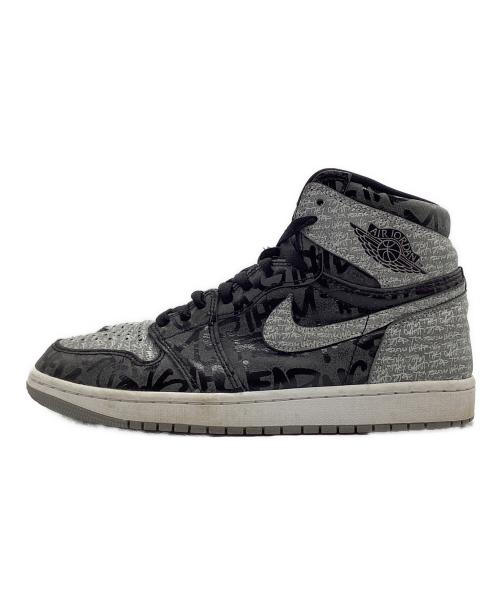 NIKE（ナイキ）NIKE (ナイキ) AIR JORDAN 1 RETRO HIGH OG REBELLIONAIRE グレー×ブラック サイズ:US9の古着・服飾アイテム