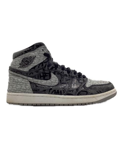 NIKE（ナイキ）NIKE (ナイキ) AIR JORDAN 1 RETRO HIGH OG REBELLIONAIRE グレー×ブラック サイズ:US9の古着・服飾アイテム