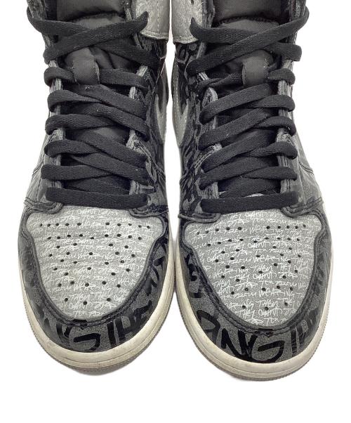 NIKE（ナイキ）NIKE (ナイキ) AIR JORDAN 1 RETRO HIGH OG REBELLIONAIRE グレー×ブラック サイズ:US9の古着・服飾アイテム