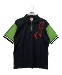 NIKE（ナイキ）の古着「ハーフジップスウェット」｜ブラック×グリーン