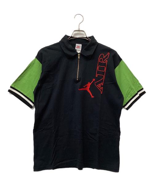 NIKE（ナイキ）NIKE (ナイキ) ハーフジップスウェット ブラック×グリーン サイズ:XLの古着・服飾アイテム
