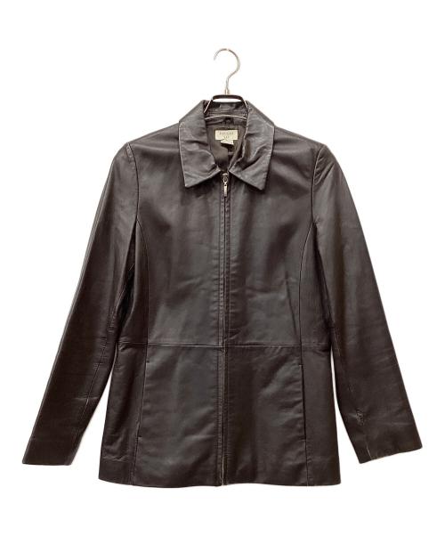 BROOKS 346（-）BROOKS 346 (-) レザージャケット ブラウン サイズ:Sの古着・服飾アイテム