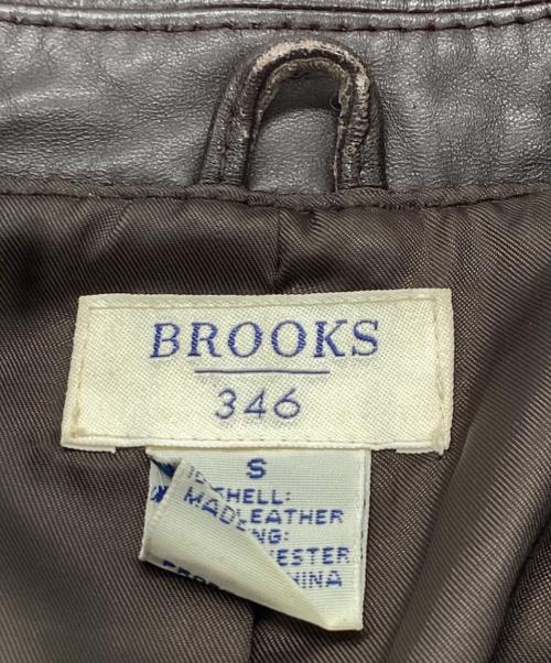 BROOKS 346（-）BROOKS 346 (-) レザージャケット ブラウン サイズ:Sの古着・服飾アイテム