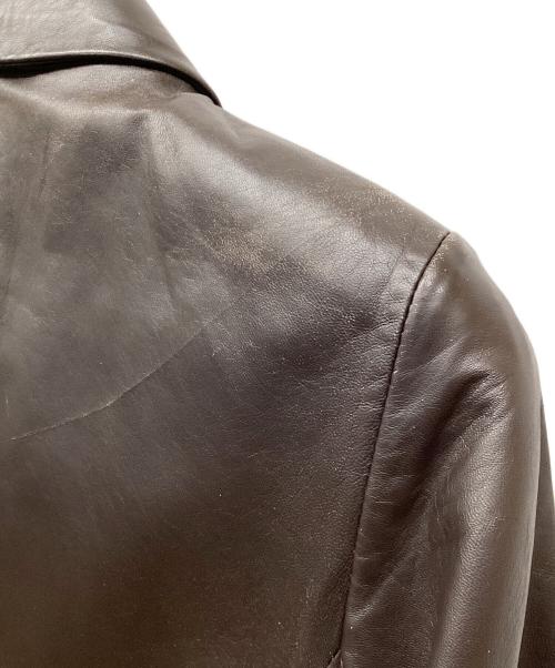 BROOKS 346（-）BROOKS 346 (-) レザージャケット ブラウン サイズ:Sの古着・服飾アイテム