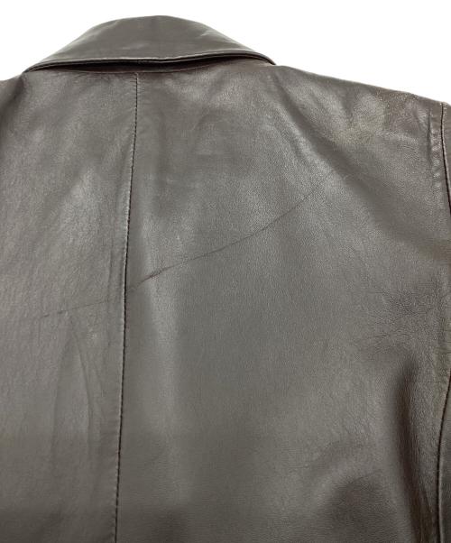 BROOKS 346（-）BROOKS 346 (-) レザージャケット ブラウン サイズ:Sの古着・服飾アイテム
