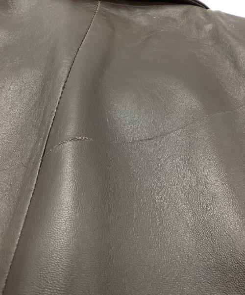BROOKS 346（-）BROOKS 346 (-) レザージャケット ブラウン サイズ:Sの古着・服飾アイテム