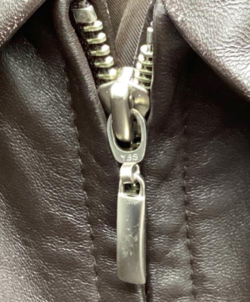 BROOKS 346（-）BROOKS 346 (-) レザージャケット ブラウン サイズ:Sの古着・服飾アイテム