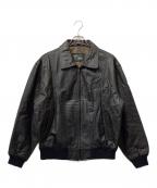 Mister Sanwaミスターサンワ）の古着「レザーブルゾン」｜ブラック