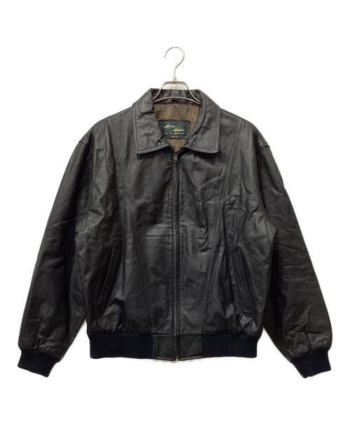 Mister Sanwa（ミスターサンワ）Mister Sanwa (ミスターサンワ) レザーブルゾン ブラック サイズ:LLの古着・服飾アイテム