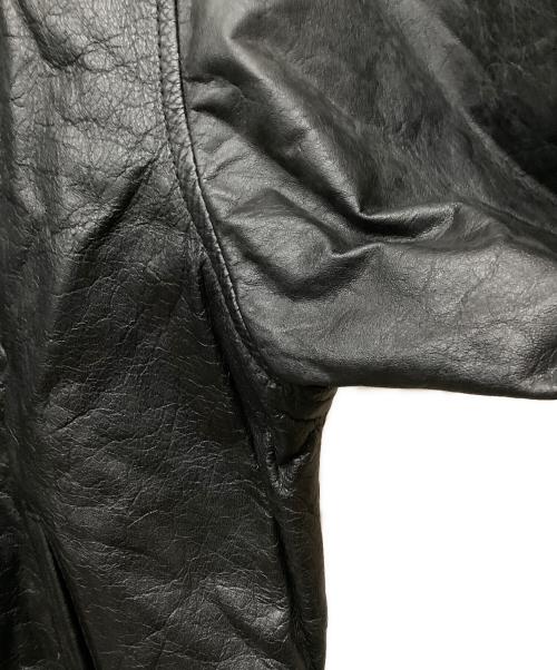 Mister Sanwa（ミスターサンワ）Mister Sanwa (ミスターサンワ) レザーブルゾン ブラック サイズ:LLの古着・服飾アイテム