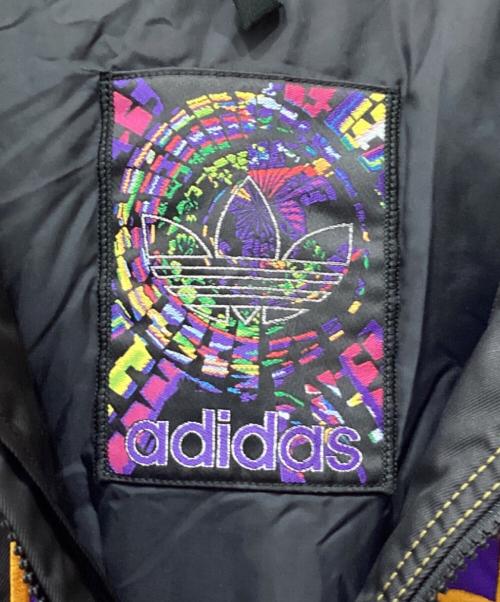 adidas（アディダス）adidas (アディダス) ハーフジップナイロンジャケット パープル サイズ:Lの古着・服飾アイテム