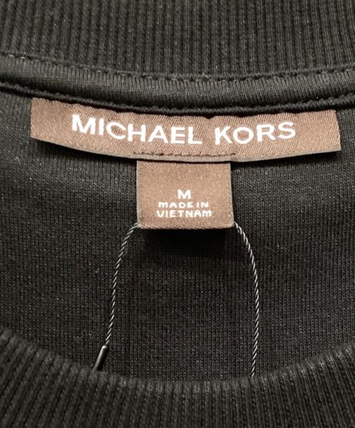 MICHAEL KORS（マイケル・コース）MICHAEL KORS (マイケル・コース) レーベル クルーネック ニット ブラック サイズ:Mの古着・服飾アイテム