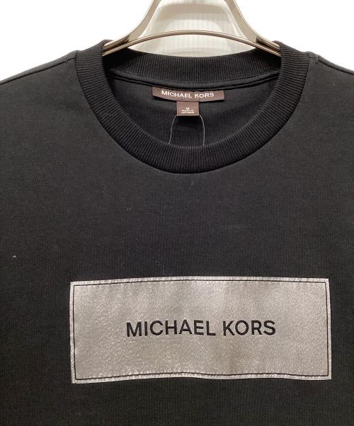 MICHAEL KORS（マイケル・コース）MICHAEL KORS (マイケル・コース) レーベル クルーネック ニット ブラック サイズ:Mの古着・服飾アイテム