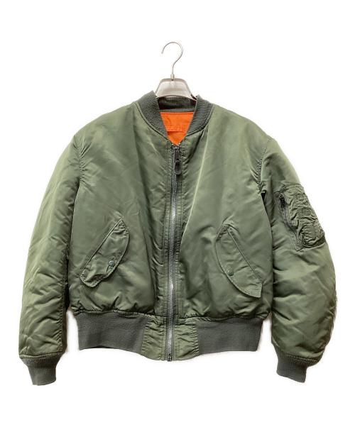 ALPHA INDUSTRIES（アルファインダストリーズ）ALPHA INDUSTRIES (アルファインダストリーズ) MA-1ジャケット カーキ サイズ:LARGEの古着・服飾アイテム