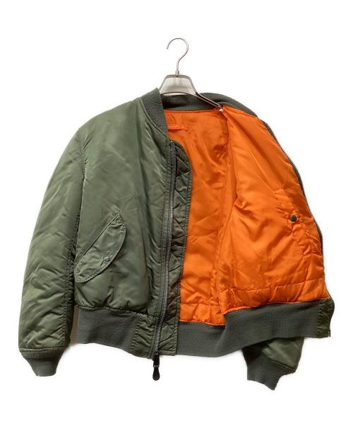 ALPHA INDUSTRIES（アルファインダストリーズ）ALPHA INDUSTRIES (アルファインダストリーズ) MA-1ジャケット カーキ サイズ:LARGEの古着・服飾アイテム