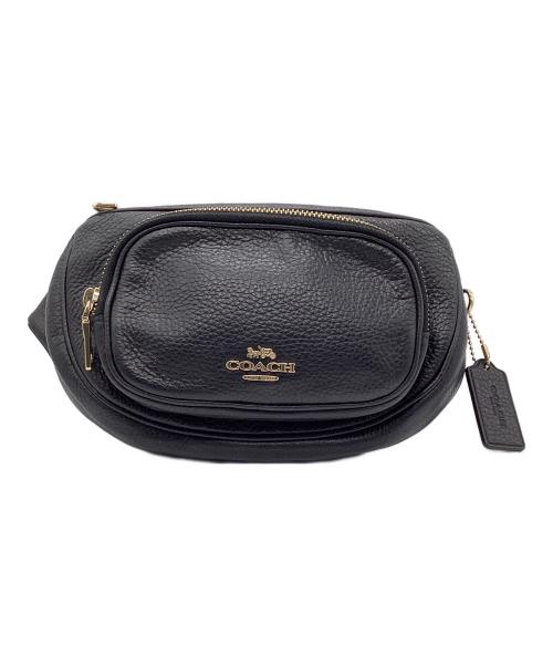 COACH（コーチ）COACH (コーチ) ボディーバッグ ブラック×ゴールドの古着・服飾アイテム