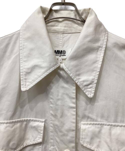 MM6 Maison Margiela（エムエムシックスメゾンマルジェラ）MM6 Maison Margiela (エムエムシックスメゾンマルジェラ) ミリタリースポーツジャケットコート ホワイト サイズ:38の古着・服飾アイテム