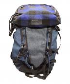 DIESELディーゼル）の古着「CHECK D-RUNNING BACK」｜ブルー×グレー