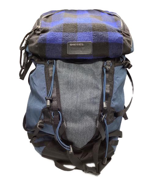 DIESEL（ディーゼル）DIESEL (ディーゼル) CHECK D-RUNNING BACK ブルー×グレーの古着・服飾アイテム
