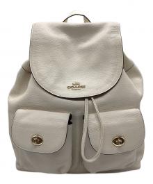 COACH（コーチ）の古着「レザーリュック」｜ベージュ