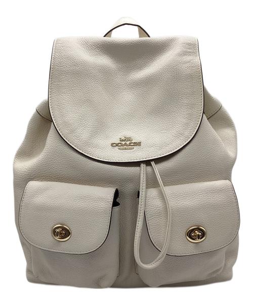 COACH（コーチ）COACH (コーチ) レザーリュック ベージュの古着・服飾アイテム