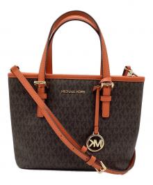 MICHAEL KORS（マイケルコース）の古着「2WAYバッグ」｜ブラウン×オレンジ