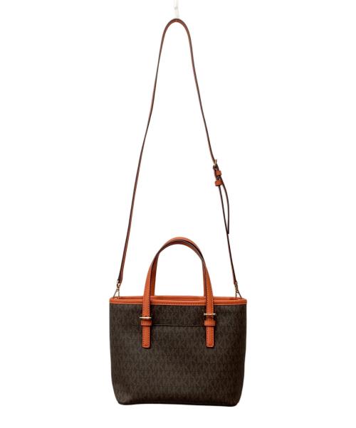 MICHAEL KORS（マイケル・コース）MICHAEL KORS (マイケル・コース) 2WAYバッグ ブラウン×オレンジの古着・服飾アイテム