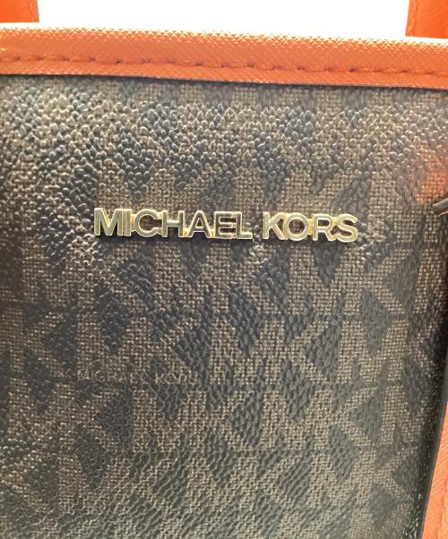 MICHAEL KORS（マイケル・コース）MICHAEL KORS (マイケル・コース) 2WAYバッグ ブラウン×オレンジの古着・服飾アイテム