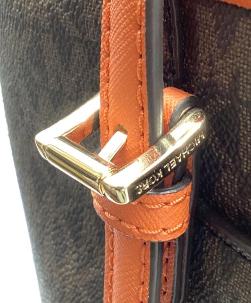 MICHAEL KORS（マイケル・コース）MICHAEL KORS (マイケル・コース) 2WAYバッグ ブラウン×オレンジの古着・服飾アイテム