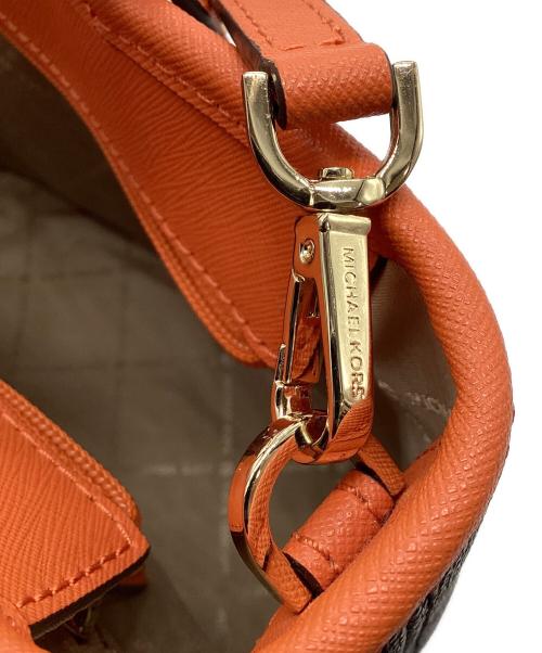 MICHAEL KORS（マイケル・コース）MICHAEL KORS (マイケル・コース) 2WAYバッグ ブラウン×オレンジの古着・服飾アイテム