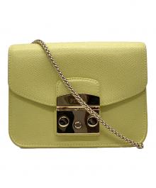 FURLA（フルラ）の古着「チェーンショルダーバッグ　メトロポリス」｜イエロー