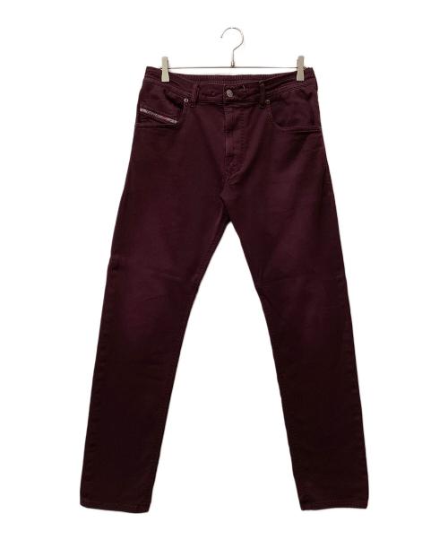 DIESEL（ディーゼル）DIESEL (ディーゼル) カラーパンツ ワインレッド サイズ:81㎝(W32)の古着・服飾アイテム