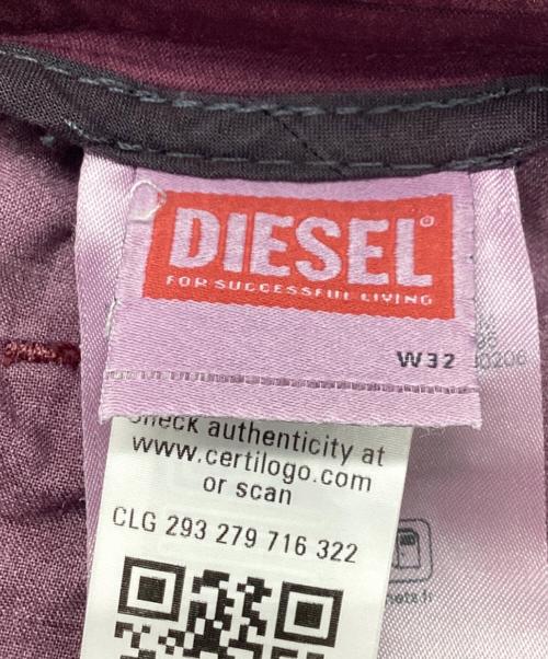 DIESEL（ディーゼル）DIESEL (ディーゼル) カラーパンツ ワインレッド サイズ:81㎝(W32)の古着・服飾アイテム