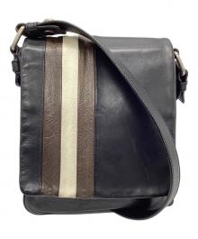 BALLY（バリー）の古着「レザーショルダーバッグ」｜ブラック