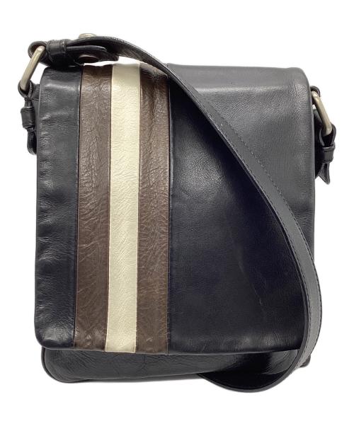 BALLY（バリー）BALLY (バリー) レザーショルダーバッグ ブラックの古着・服飾アイテム