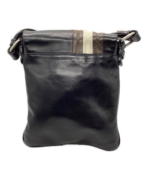 BALLY（バリー）BALLY (バリー) レザーショルダーバッグ ブラックの古着・服飾アイテム
