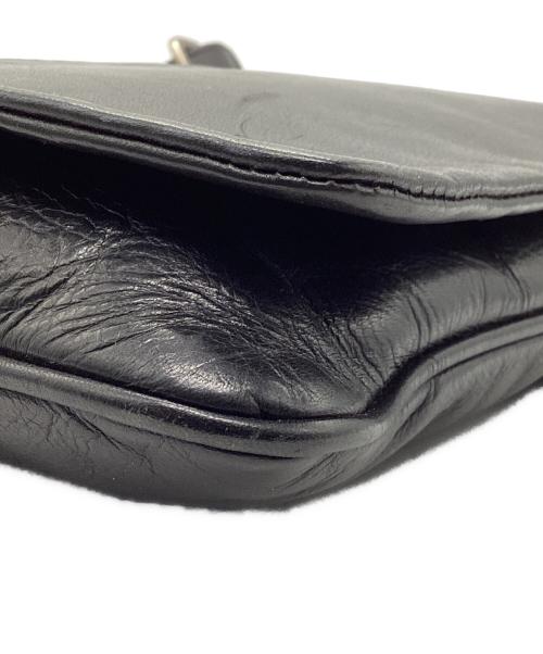 BALLY（バリー）BALLY (バリー) レザーショルダーバッグ ブラックの古着・服飾アイテム