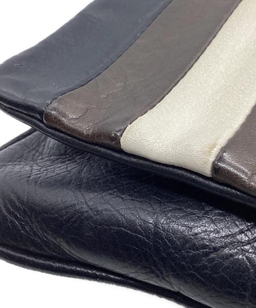 BALLY（バリー）BALLY (バリー) レザーショルダーバッグ ブラックの古着・服飾アイテム